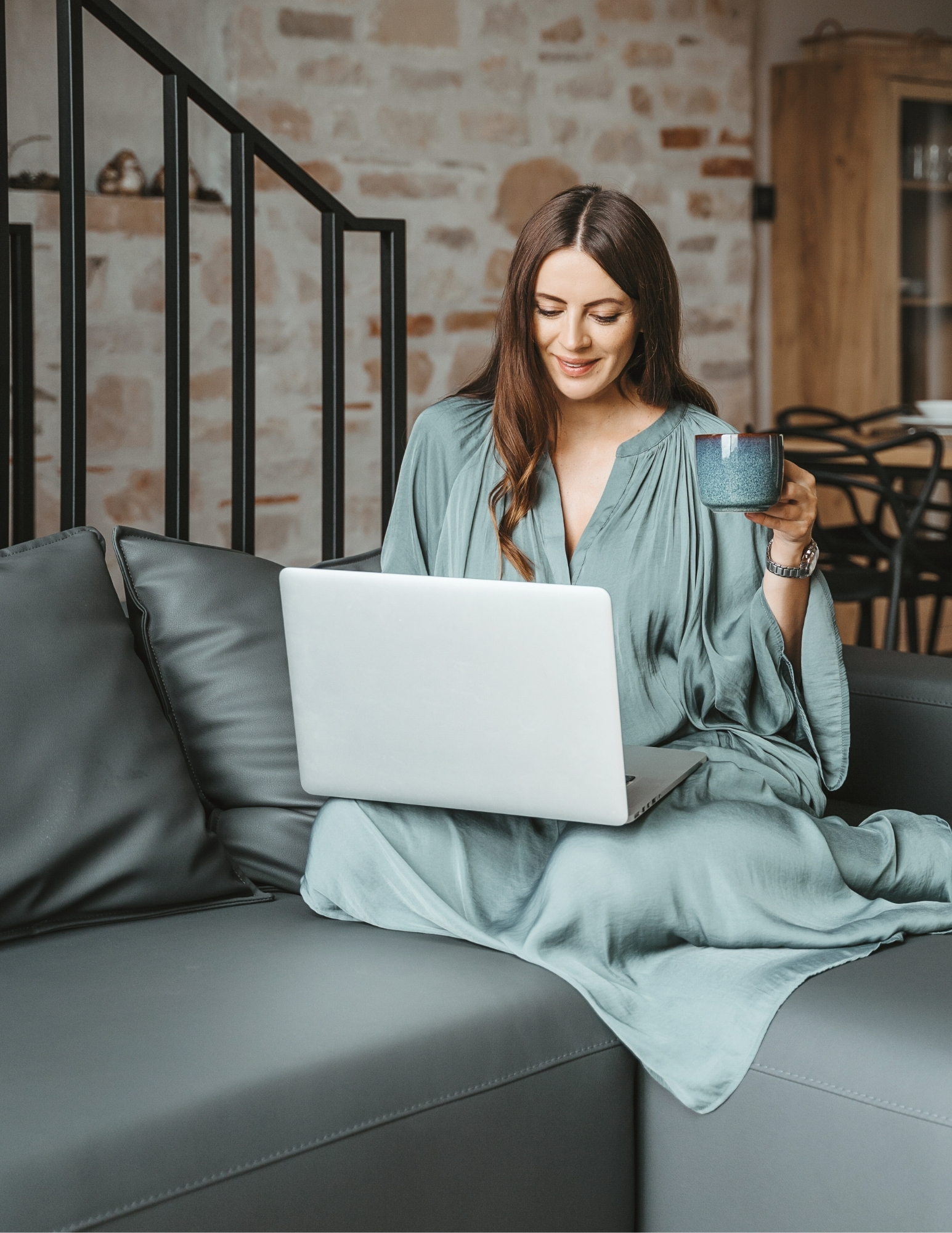 Smiling woman searching the DermaLUX website